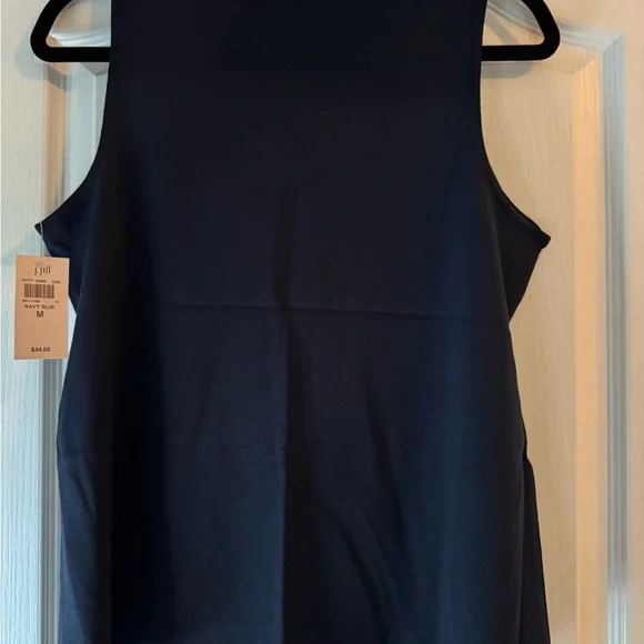 J. Jill Women's Navy Sleeveless Tank Top - Picture 2 of 5